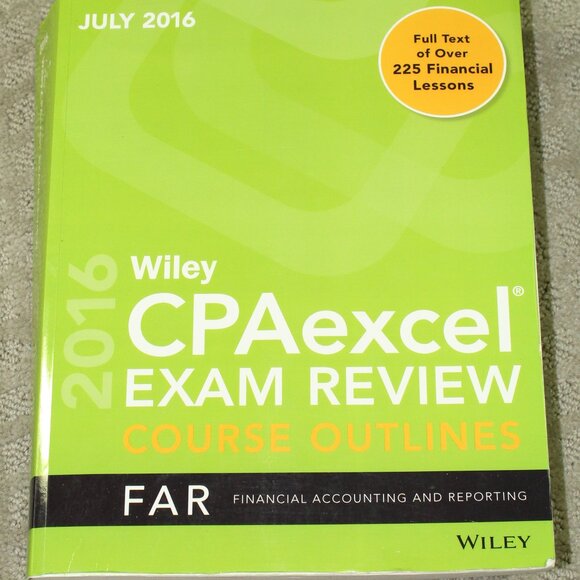 Wiley CPAexcel Exam Review Study Guide FAR 2016 - Picture 1 of 6